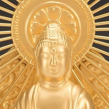 阿弥陀如来 木彫り仏像 純金箔押 阿弥陀如来 木彫り仏像 純金箔押